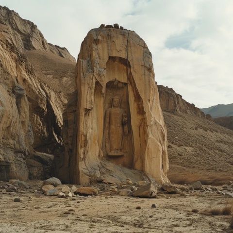 小作文3934在桐柏县水帘洞景区的盘古大神观瞻处