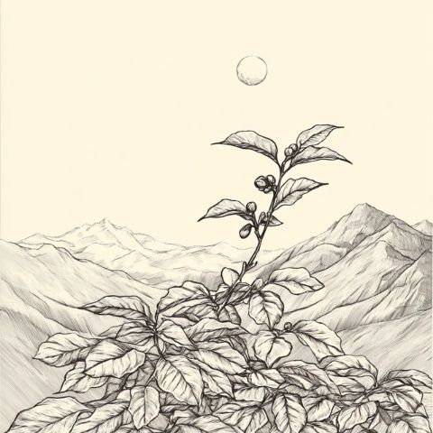 用白描手法绘制美丽的风景