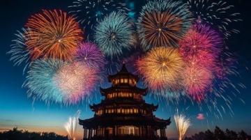 中国焰火点亮德国跨年夜空，成为新年庆典的璀璨明星